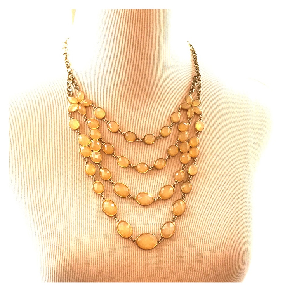 Yellow statement necklace